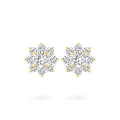 Hoa tai vàng vàng 14K gắn đá CZ DOJI AFEJ000114F1CZ1