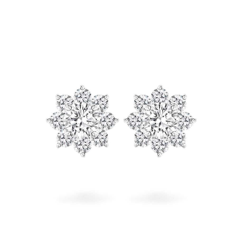 Hoa tai vàng trắng 14K gắn đá CZ DOJI AFEJ000114F2CZ1 