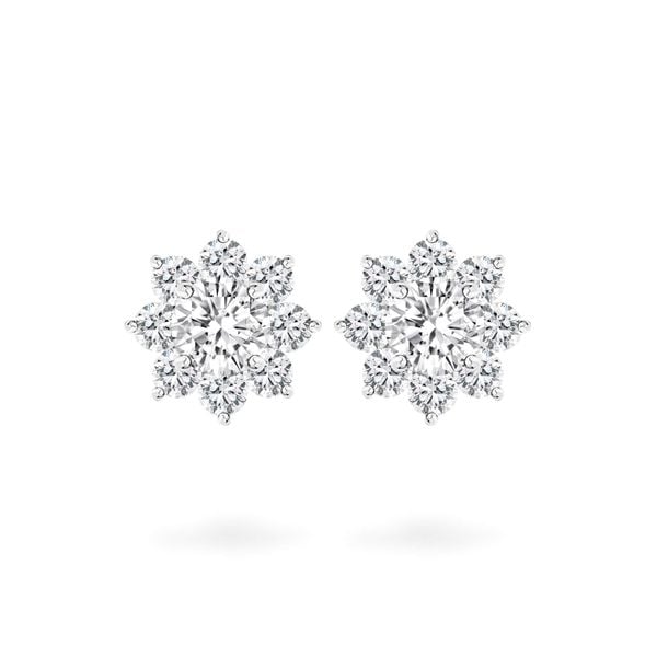 Hoa tai vàng trắng 14K gắn đá CZ DOJI AFEJ000114F2CZ1