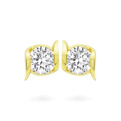 Hoa tai vàng vàng 14K gắn đá CZ DOJI AFEJ000115F1CZ1