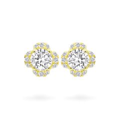 Hoa tai vàng vàng 14K gắn đá CZ DOJI AFEJ000162F1CZ1