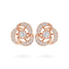 Hoa tai vàng hồng 14K gắn đá CZ DOJI AFEJ000164F3CZ1