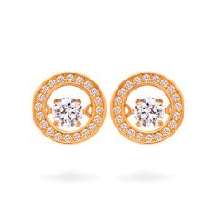 Hoa tai vàng hồng 14K gắn đá CZ DOJI AFEJ000213F3CZ1