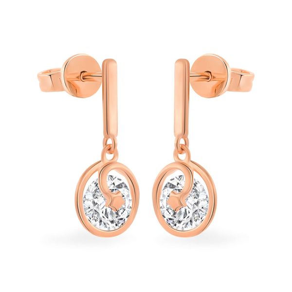 Hoa tai vàng hồng 14K gắn đá CZ DOJI AFEJ000333F3CZ1