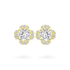 Hoa tai vàng vàng 14K gắn đá CZ DOJI AFEJ000474F1CZ1