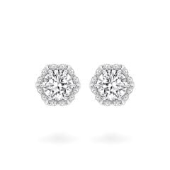 Hoa tai vàng trắng 14K gắn đá CZ DOJI AFEJ000489F2CZ1