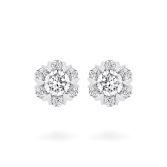 Hoa tai vàng trắng 14K gắn đá CZ DOJI AFEJ000495F2CZ1