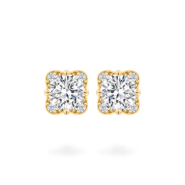 Hoa tai vàng vàng 14K gắn đá CZ DOJI AFEJ000501F1CZ1