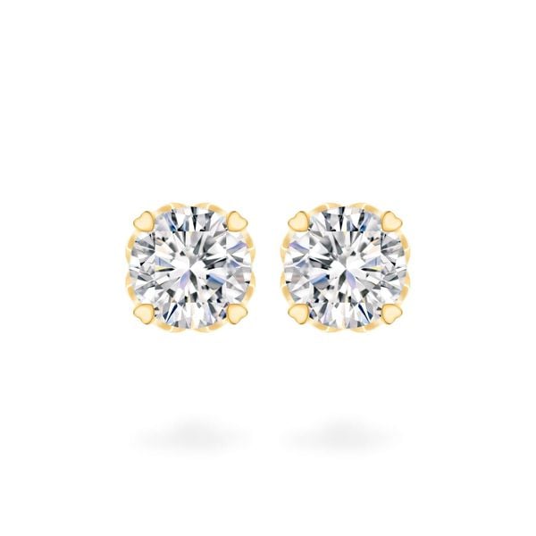 Hoa tai vàng vàng 14K gắn đá CZ DOJI AFEJ000503F1CZ1