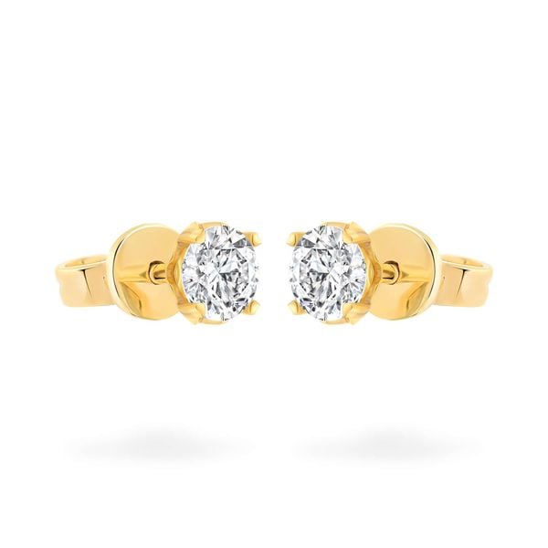 Hoa tai vàng vàng 14K gắn đá CZ DOJI AFEJ000503F1CZ1