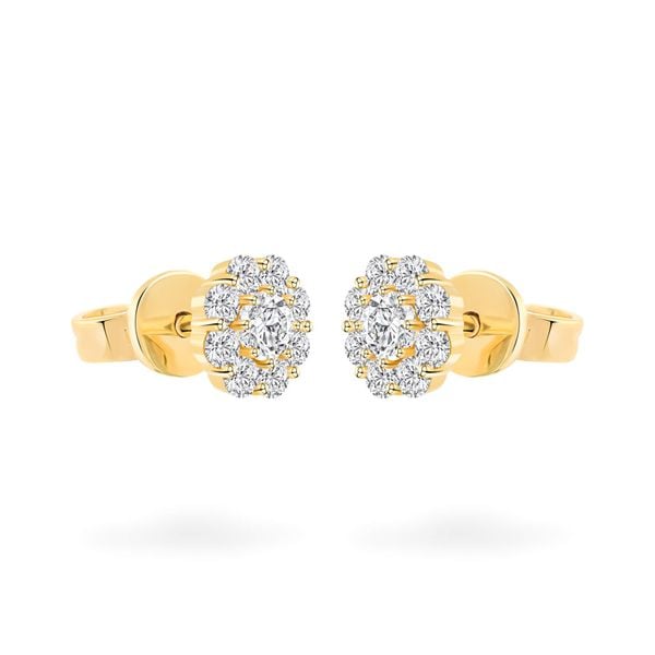 Hoa tai vàng vàng 14K gắn đá CZ DOJI AFEJ000034F1CZ1