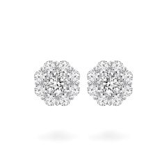 Hoa tai vàng trắng 14K gắn đá CZ DOJI AFEJ000034F2CZ1