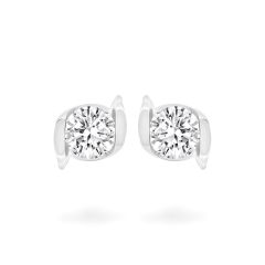 Hoa tai vàng trắng 14K gắn đá CZ DOJI AFEJ000115F2CZ1