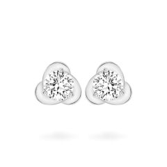 Hoa tai vàng trắng 14K gắn đá CZ DOJI AFEJ000116F2CZ1