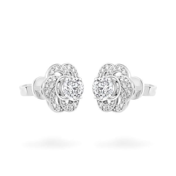 Hoa tai vàng trắng 14K gắn đá CZ DOJI AFEJ000118F2CZ1