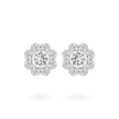 Hoa tai vàng trắng 14K gắn đá CZ DOJI AFEJ000500F2CZ1