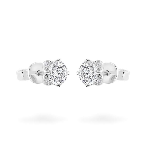 Hoa tai vàng trắng 14K gắn đá CZ DOJI AFEJ000501F2CZ1