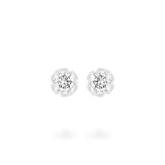 Hoa tai vàng trắng 14K gắn đá CZ DOJI AFEJ000504F2CZ1