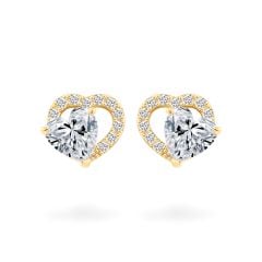 Hoa tai vàng vàng 14K gắn đá CZ DOJI AFEJ000525F1CZ1