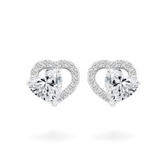 Hoa tai vàng trắng 14K gắn đá CZ DOJI AFEJ000525F2CZ1