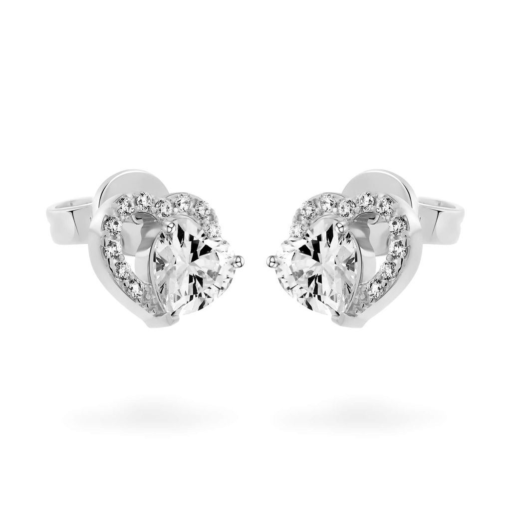 Hoa tai vàng trắng 14K gắn đá CZ DOJI AFEJ000525F2CZ1 