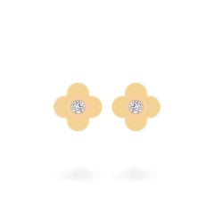 Hoa tai vàng vàng 14K gắn đá CZ DOJI AFEJ000528F1CZ1