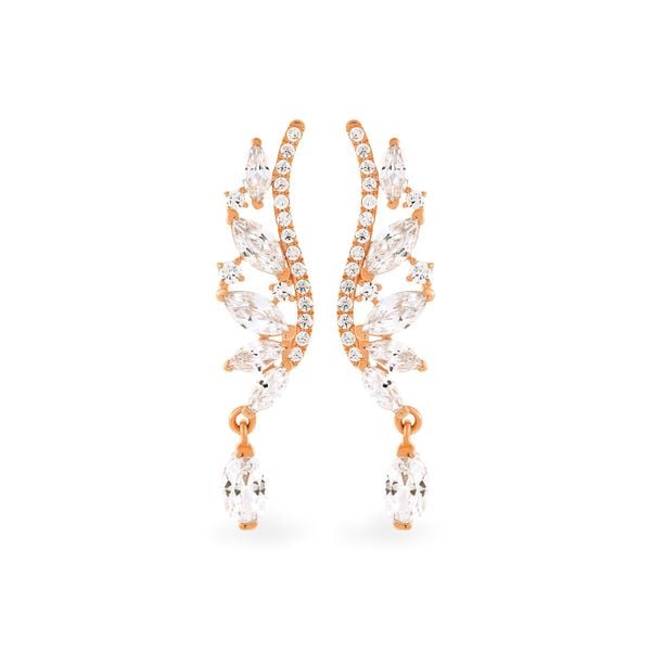 Hoa tai vàng hồng 14K gắn đá CZ DOJI AFEK000288F3CZ1