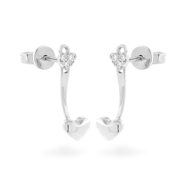 Hoa tai vàng trắng 14K gắn đá CZ DOJI AFEK000303F2CZ1