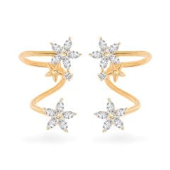 Hoa tai vàng vàng 14K gắn đá CZ DOJI AFEK000320F1CZ1