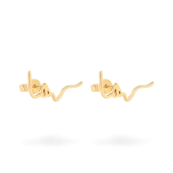 Hoa tai vàng vàng 14K gắn đá CZ DOJI AFEK000365F1CZ1