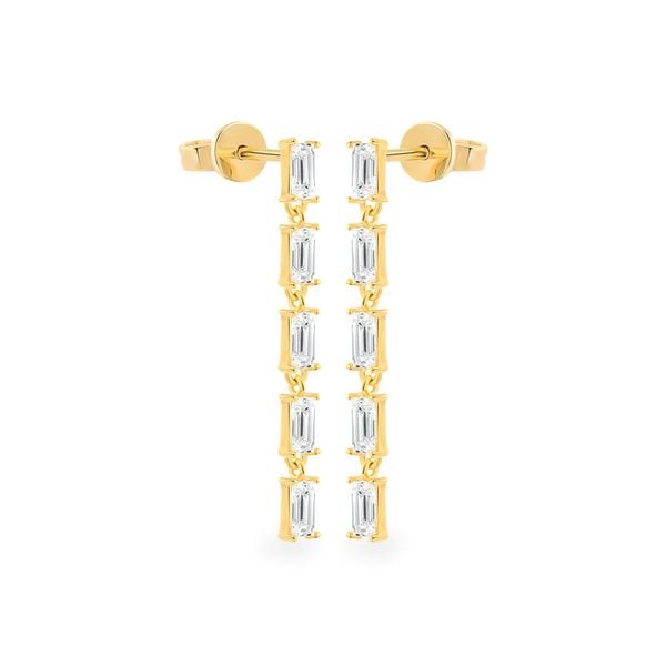 Hoa tai vàng vàng 14K gắn đá CZ DOJI AFEK000387F1CZ1