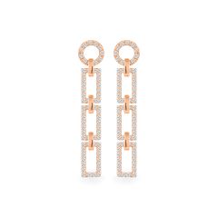 Hoa tai vàng hồng 14K gắn đá CZ DOJI AFEK000396F3CZ1