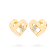 Hoa tai vàng vàng 14K gắn đá CZ DOJI AFEK000425F1CZ1