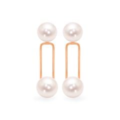 Hoa tai vàng hồng 14K gắn ngọc trai DOJI AFEK000446F3CZ1