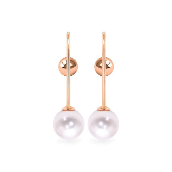 Hoa tai vàng hồng 14K gắn ngọc trai DOJI AFEK000447F3CZ1