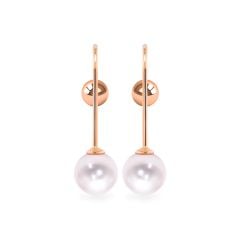 Hoa tai vàng hồng 14K gắn ngọc trai DOJI AFEK000447F3CZ1