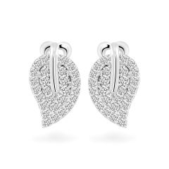 Hoa tai vàng trắng 14K gắn đá CZ DOJI AFEK000503F2CZ1