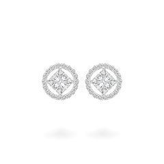 Hoa tai vàng trắng 14K gắn đá CZ DOJI AFEJ000674F2CZ1