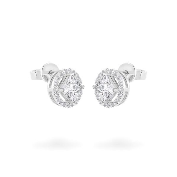 Hoa tai vàng trắng 14K gắn đá CZ DOJI AFEJ000674F2CZ1