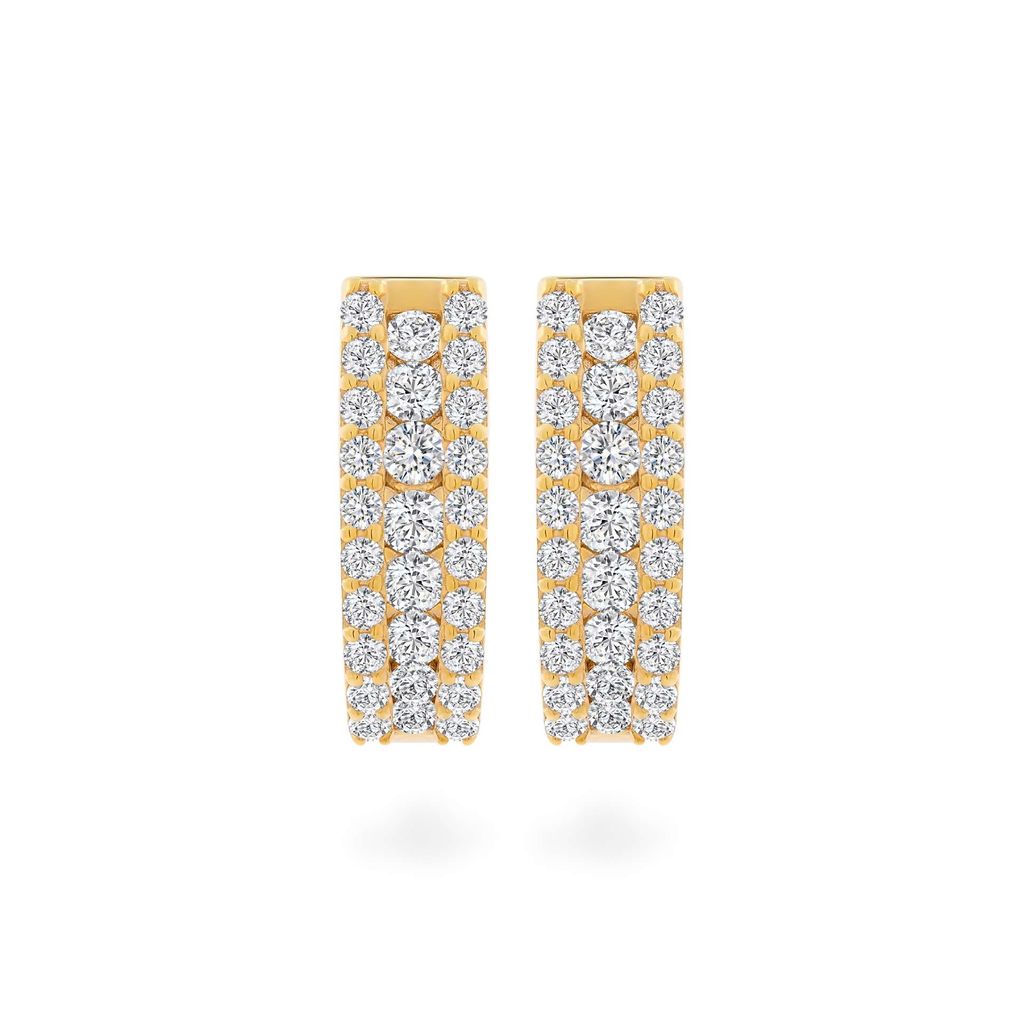 Hoa tai vàng vàng 14K gắn đá CZ DOJI AFEK000675F1CZ1 