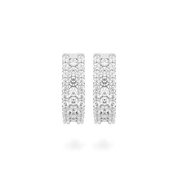 Hoa tai vàng trắng 14K gắn đá CZ DOJI AFEK000675F2CZ1