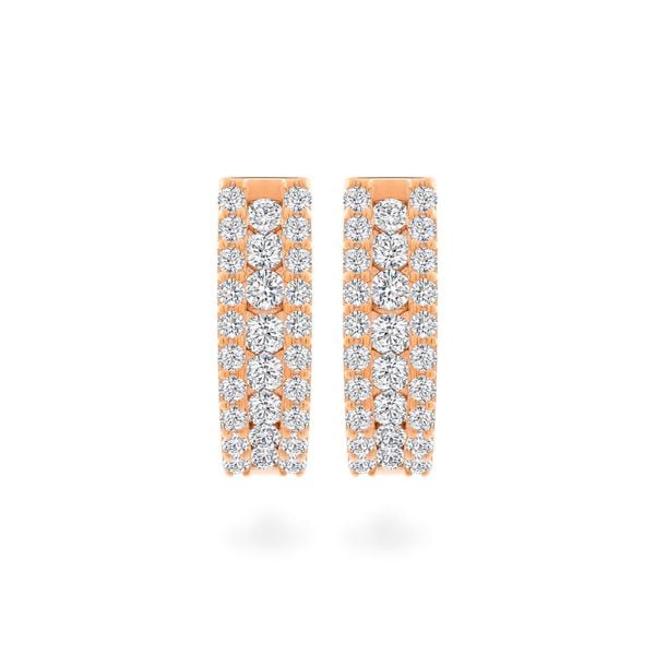 Hoa tai vàng hồng 14K gắn đá CZ DOJI AFEK000675F3CZ1