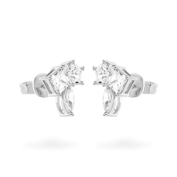 Hoa tai vàng trắng 14K gắn đá CZ DOJI AFEK000685F2CZ1