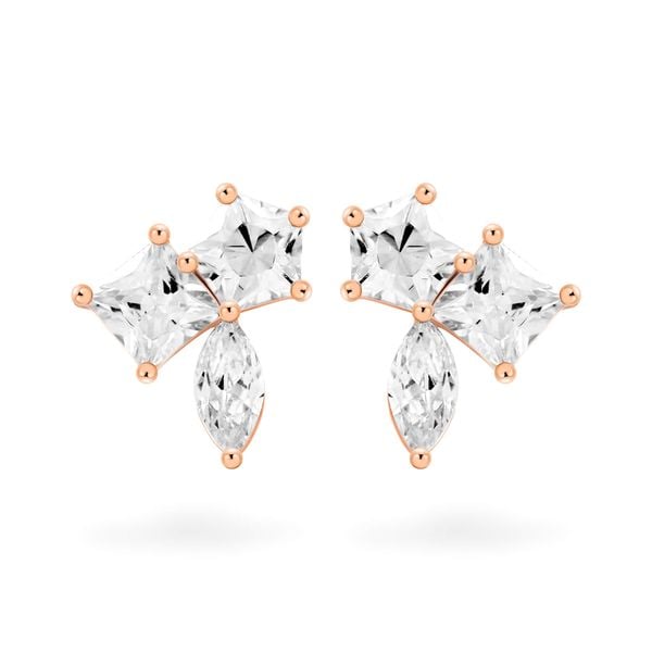 Hoa tai vàng hồng 14K gắn đá CZ DOJI AFEK000685F3CZ1