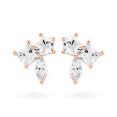 Hoa tai vàng hồng 14K gắn đá CZ DOJI AFEK000685F3CZ1