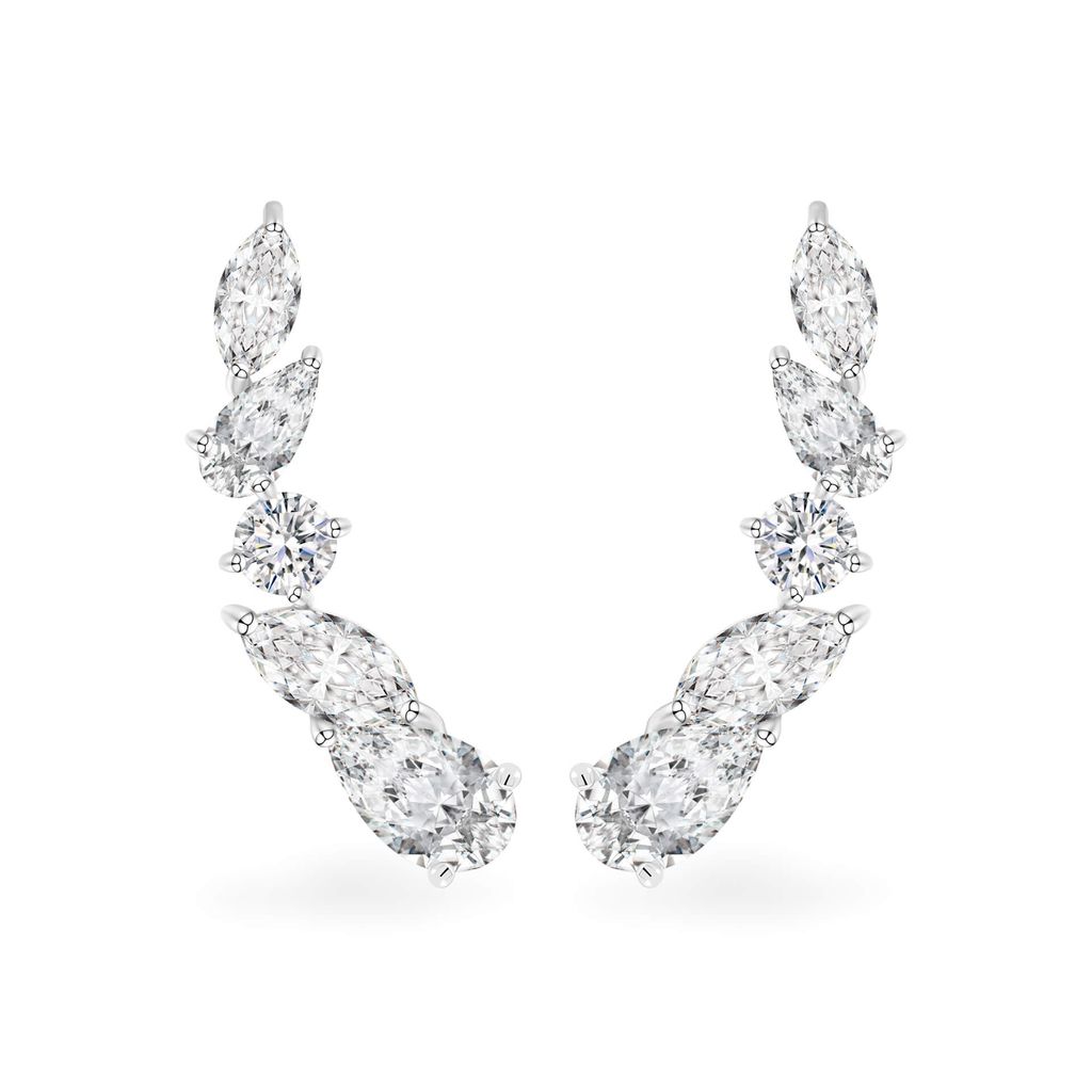 Hoa tai vàng trắng 14K gắn đá CZ DOJI AFEK000694F2CZ1 