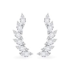 Hoa tai vàng trắng 14K gắn đá CZ DOJI AFEK000695F2CZ1