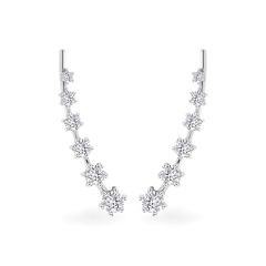 Hoa tai vàng trắng 14K gắn đá CZ DOJI AFEK000697F2CZ1