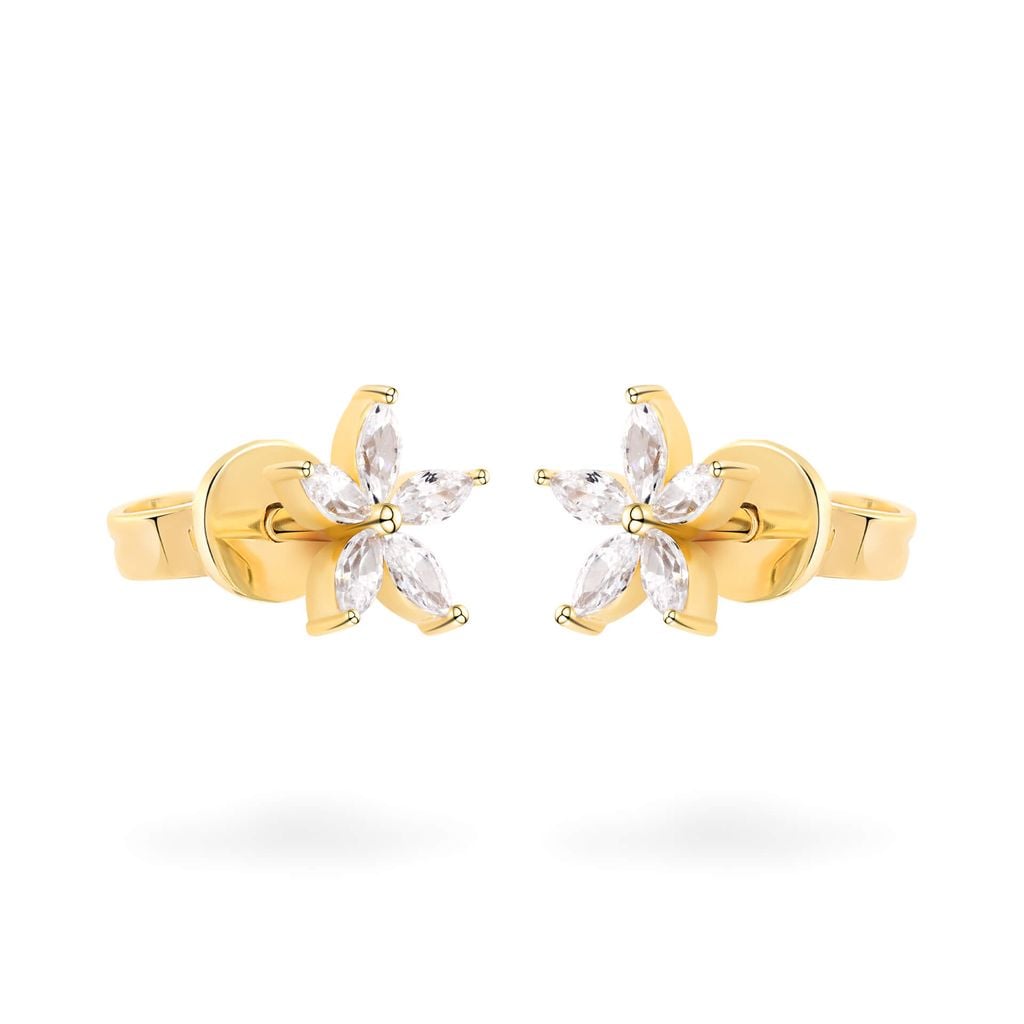 Hoa tai vàng vàng 14K gắn đá CZ DOJI AFEK000706F1CZ1 