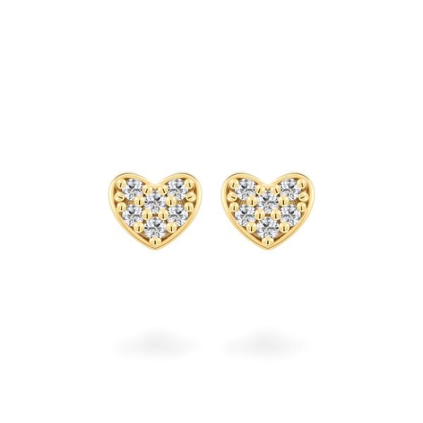 Hoa tai vàng vàng 14K gắn đá CZ DOJI AFEK000708F1CZ1